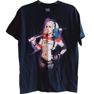 Suicide Squad Harley Quinn Crew Neck Tee Shirt Size M Black